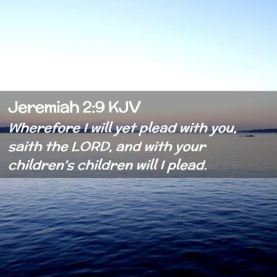 Picture 02 - Jeremiah 2:9 KJV - Wherefore I will yet plead with you, saith the - Bible Verse Picture
