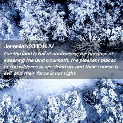 Picture 02 - Jeremiah 23:10 KJV - For the land is full of adulterers; for because - Bible Verse Picture