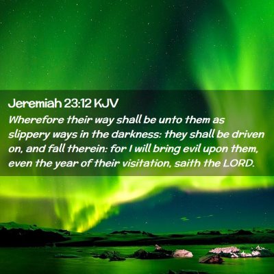 Picture 02 - Jeremiah 23:12 KJV - Wherefore their way shall be unto them as - Bible Verse Picture