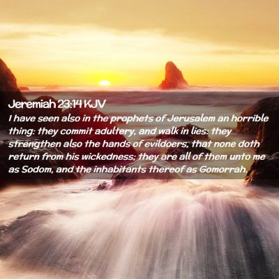Picture 02 - Jeremiah 23:14 KJV - I have seen also in the prophets of Jerusalem an - Bible Verse Picture