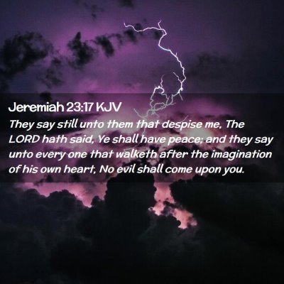 Picture 02 - Jeremiah 23:17 KJV - They say still unto them that despise me, The - Bible Verse Picture