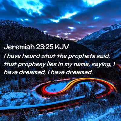 Picture 02 - Jeremiah 23:25 KJV - I have heard what the prophets said, that - Bible Verse Picture