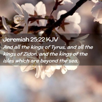 Picture 02 - Jeremiah 25:22 KJV - And all the kings of Tyrus, and all the kings of - Bible Verse Picture