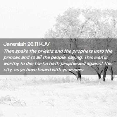 Picture 02 - Jeremiah 26:11 KJV - Then spake the priests and the prophets unto the - Bible Verse Picture
