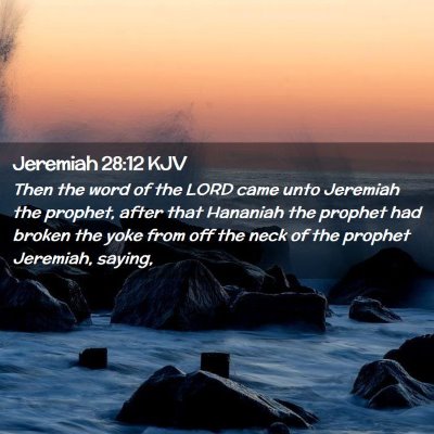 Picture 02 - Jeremiah 28:12 KJV - Then the word of the LORD came unto Jeremiah the - Bible Verse Picture