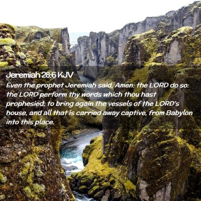 Picture 02 - Jeremiah 28:6 KJV - Even the prophet Jeremiah said, Amen: the LORD do - Bible Verse Picture