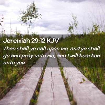 Picture 02 - Jeremiah 29:12 KJV - Then shall ye call upon me, and ye shall go and - Bible Verse Picture