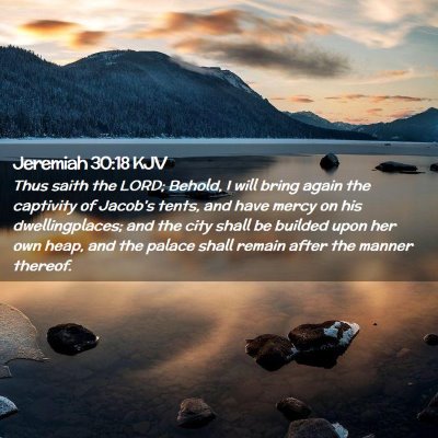 Picture 02 - Jeremiah 30:18 KJV - Thus saith the LORD; Behold, I will bring again - Bible Verse Picture