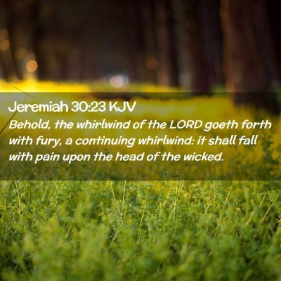 Picture 02 - Jeremiah 30:23 KJV - Behold, the whirlwind of the LORD goeth forth - Bible Verse Picture