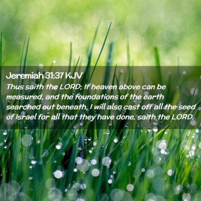 Picture 02 - Jeremiah 31:37 KJV - Thus saith the LORD; If heaven above can be - Bible Verse Picture