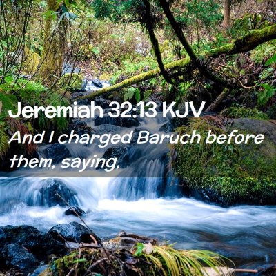 Picture 02 - Jeremiah 32:13 KJV - And I charged Baruch before them, - Bible Verse Picture