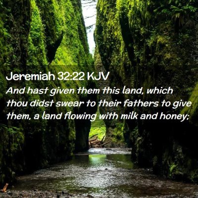 Picture 02 - Jeremiah 32:22 KJV - And hast given them this land, which thou didst - Bible Verse Picture