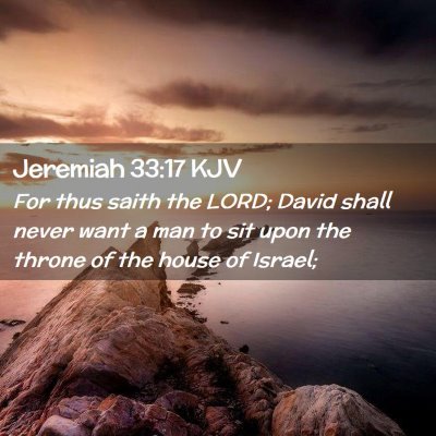 Picture 02 - Jeremiah 33:17 KJV - For thus saith the LORD; David shall never want a - Bible Verse Picture