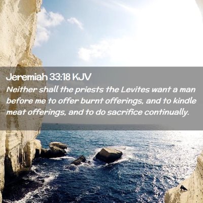 Picture 02 - Jeremiah 33:18 KJV - Neither shall the priests the Levites want a man - Bible Verse Picture