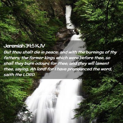 Picture 02 - Jeremiah 34:5 KJV - But thou shalt die in peace: and with the - Bible Verse Picture