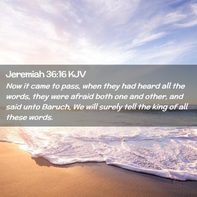 Picture 02 - Jeremiah 36:16 KJV - Now it came to pass, when they had heard all the - Bible Verse Picture
