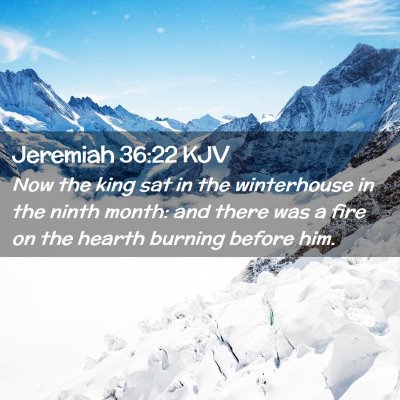 Picture 02 - Jeremiah 36:22 KJV - Now the king sat in the winterhouse in the ninth - Bible Verse Picture