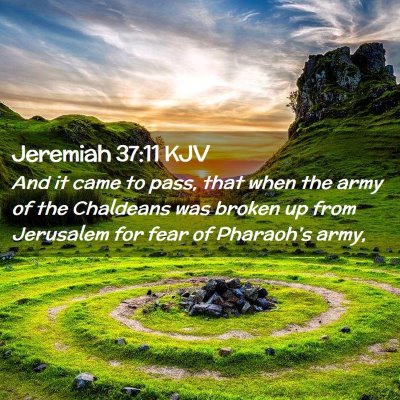 Picture 02 - Jeremiah 37:11 KJV - And it came to pass, that when the army of the - Bible Verse Picture