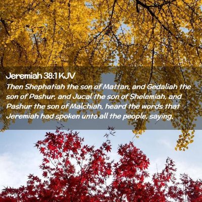 Picture 02 - Jeremiah 38:1 KJV - Then Shephatiah the son of Mattan, and Gedaliah - Bible Verse Picture