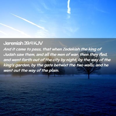 Picture 02 - Jeremiah 39:4 KJV - And it came to pass, that when Zedekiah the king - Bible Verse Picture