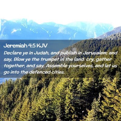 Picture 02 - Jeremiah 4:5 KJV - Declare ye in Judah, and publish in Jerusalem; - Bible Verse Picture