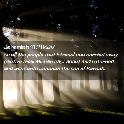 Picture 02 - Jeremiah 41:14 KJV - So all the people that Ishmael had carried away - Bible Verse Picture