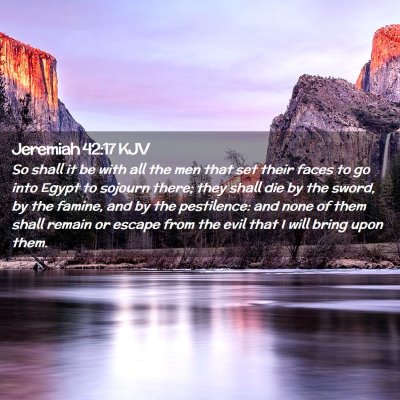 Picture 02 - Jeremiah 42:17 KJV - So shall it be with all the men that set their - Bible Verse Picture