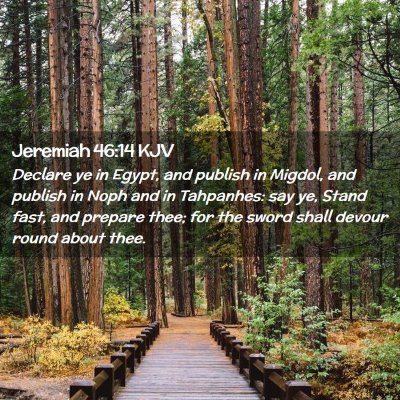 Picture 02 - Jeremiah 46:14 KJV - Declare ye in Egypt, and publish in Migdol, and - Bible Verse Picture