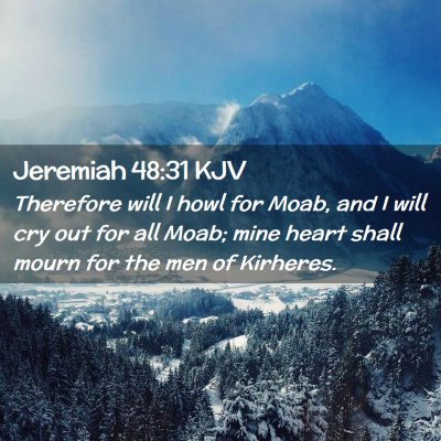 Picture 02 - Jeremiah 48:31 KJV - Therefore will I howl for Moab, and I will cry - Bible Verse Picture