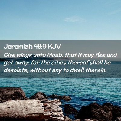 Picture 02 - Jeremiah 48:9 KJV - Give wings unto Moab, that it may flee and get - Bible Verse Picture