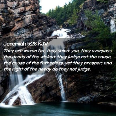 Picture 02 - Jeremiah 5:28 KJV - They are waxen fat, they shine: yea, they - Bible Verse Picture