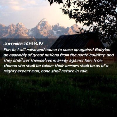 Picture 02 - Jeremiah 50:9 KJV - For, lo, I will raise and cause to come up - Bible Verse Picture