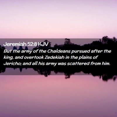 Picture 02 - Jeremiah 52:8 KJV - But the army of the Chaldeans pursued after the - Bible Verse Picture