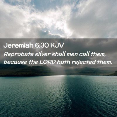 Picture 02 - Jeremiah 6:30 KJV - Reprobate silver shall men call them, because the - Bible Verse Picture