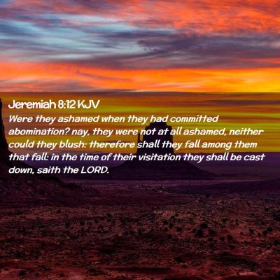 Picture 02 - Jeremiah 8:12 KJV - Were they ashamed when they had committed - Bible Verse Picture