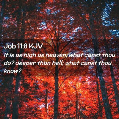 Picture 02 - Job 11:8 KJV - It is as high as heaven; what canst thou do? - Bible Verse Picture