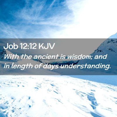 Picture 02 - Job 12:12 KJV - With the ancient is wisdom; and in length of days - Bible Verse Picture