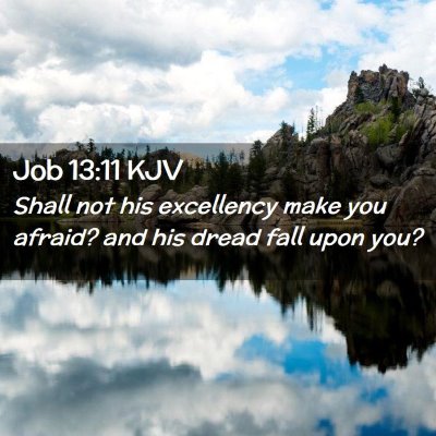Picture 02 - Job 13:11 KJV - Shall not his excellency make you afraid? and his - Bible Verse Picture