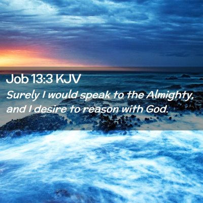 Picture 02 - Job 13:3 KJV - Surely I would speak to the Almighty, and I - Bible Verse Picture