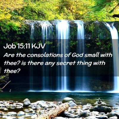 Picture 02 - Job 15:11 KJV - Are the consolations of God small with thee? is - Bible Verse Picture