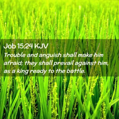 Picture 02 - Job 15:24 KJV - Trouble and anguish shall make him afraid; they - Bible Verse Picture
