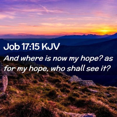 Picture 02 - Job 17:15 KJV - And where is now my hope? as for my hope, who - Bible Verse Picture