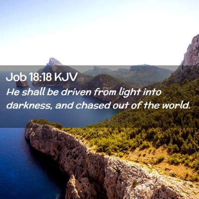 Picture 02 - Job 18:18 KJV - He shall be driven from light into darkness, and - Bible Verse Picture