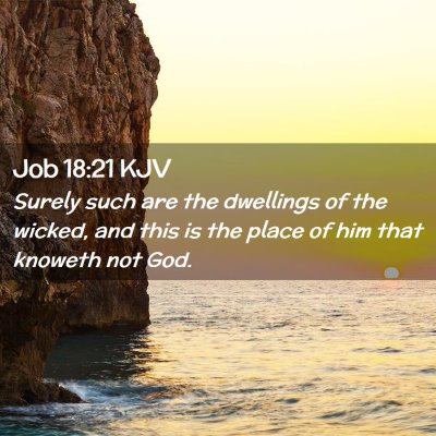 Picture 02 - Job 18:21 KJV - Surely such are the dwellings of the wicked, and - Bible Verse Picture