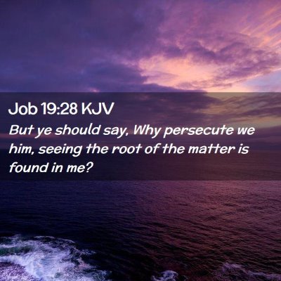 Picture 02 - Job 19:28 KJV - But ye should say, Why persecute we him, seeing - Bible Verse Picture