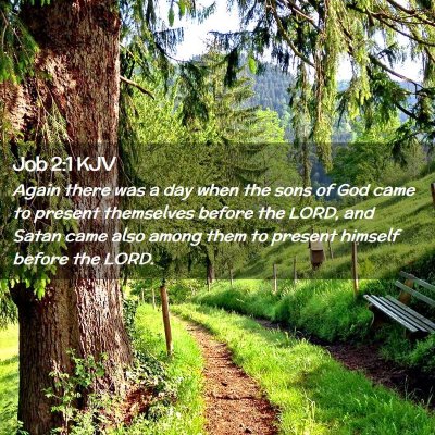 Picture 02 - Job 2:1 KJV - Again there was a day when the sons of God came - Bible Verse Picture