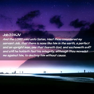 Picture 02 - Job 2:3 KJV - And the LORD said unto Satan, Hast thou - Bible Verse Picture