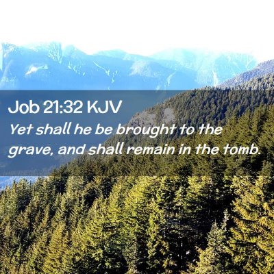 Picture 02 - Job 21:32 KJV - Yet shall he be brought to the grave, and shall - Bible Verse Picture