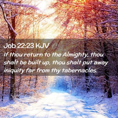 Picture 02 - Job 22:23 KJV - If thou return to the Almighty, thou shalt be - Bible Verse Picture