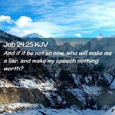 Picture 02 - Job 24:25 KJV - And if it be not so now, who will make me a liar, - Bible Verse Picture